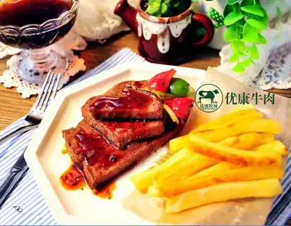 Steak with fries