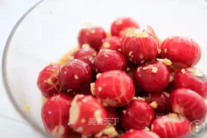 Cherry candy and radish