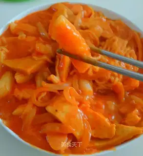 Simple fried rice cake