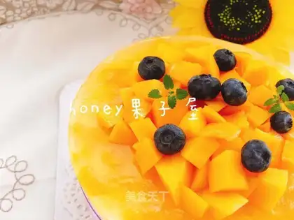Mango hearted cheesecake