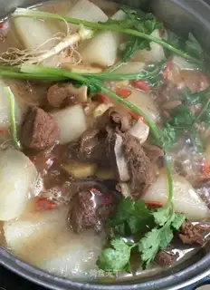A lamb stew with radish