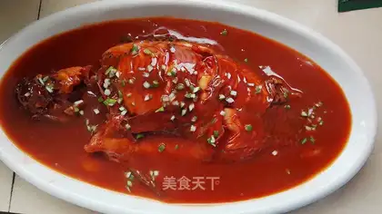 The soy sauce, the fish