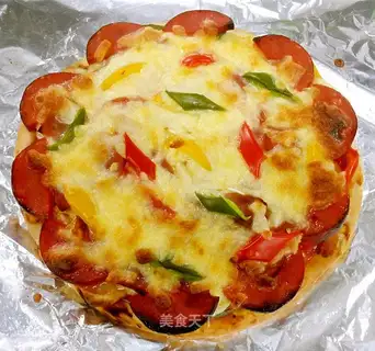 Ham pepper pizza