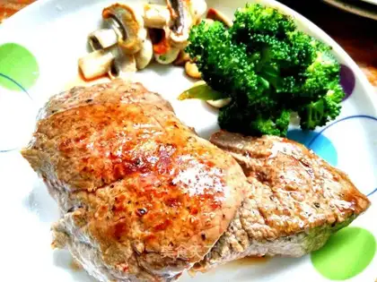 Fried black pepper steak