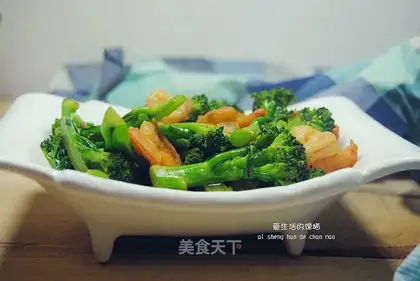 Shrimp ball broccoli