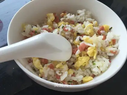 Onion egg fried rice