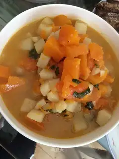 A papaya potato stew