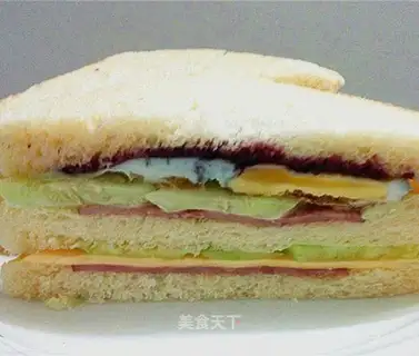 Ham cheeseburger