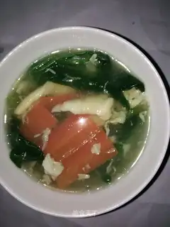Blue egg soup