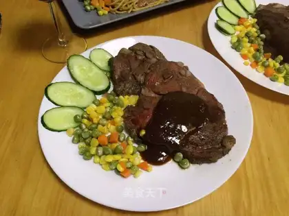 French wine steak