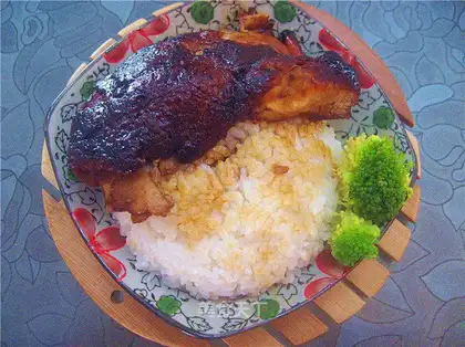 Shiyaki chicken leg rice