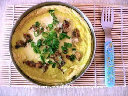 Roasted oysters with eggs