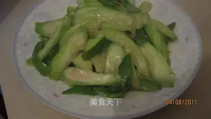 stir-fried loofah with green pepper