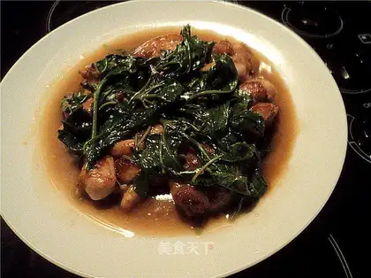 stir-fried chicken leg with nine-storey tower