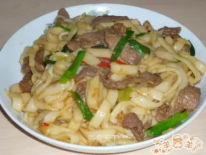 Dry fried beef river