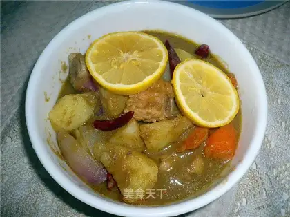 Green curry ribs