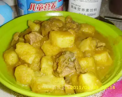 Curried potato chicken