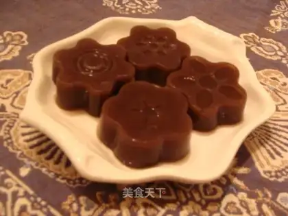 Red bean jelly cake