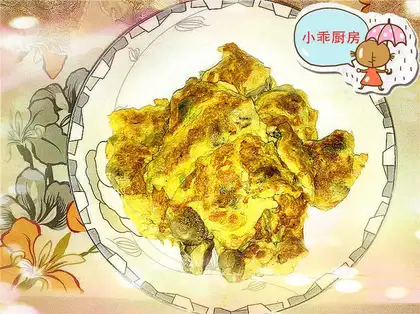Scrambled eggs with scallop meat