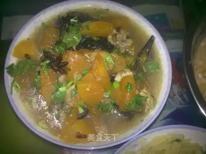 Stewed pork ribs with papaya