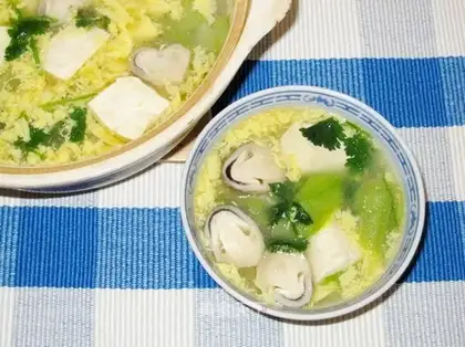 loofah tofu soup