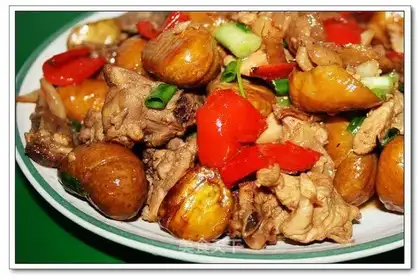 Braised chicken with millet