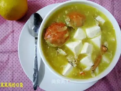 Crab meat tofu