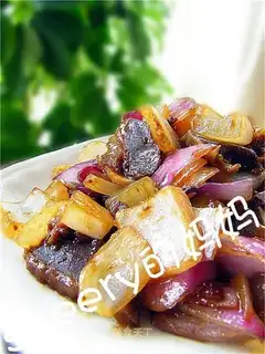 stir-fried duck gizzards with onions