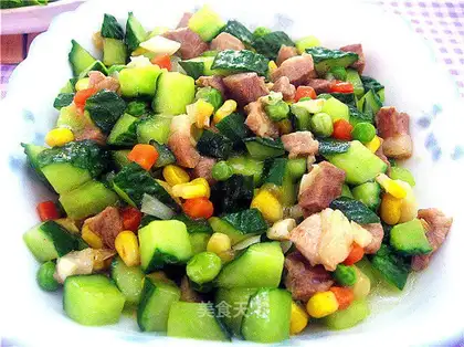 Family stir-fried dices