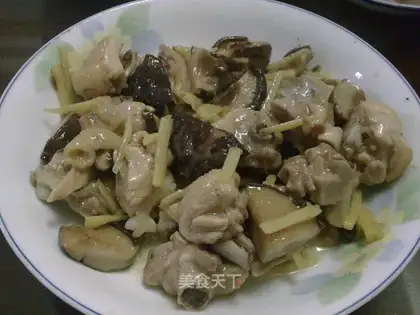 Stewed chicken legs with mushroom