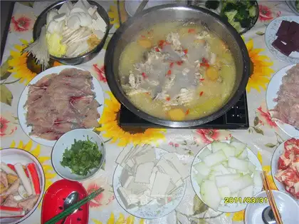 Fish fillet hot pot