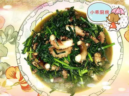stir-fried octopus with leeks