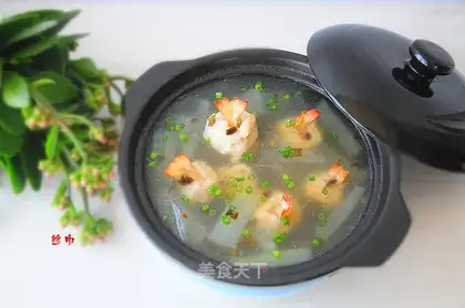 Pork shrimp mashed soup