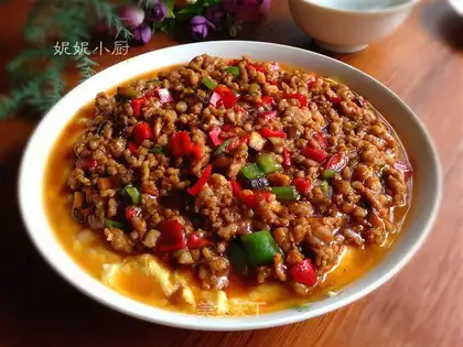 Egg tofu steamed meat