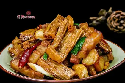 Red burning bamboo