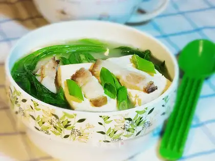 The tofu soup in the snow