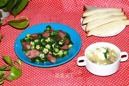 Autumn fried sausage
