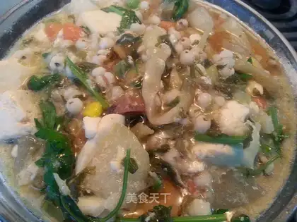 Pearl emerald plum soup