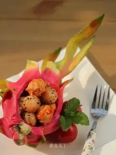Chicken balls with eggplant juice