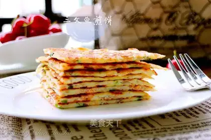 A salmon pancakes