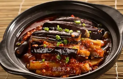 Meat and eggplant