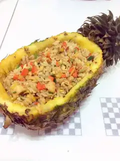 Shrimp eggs and pineapple fried rice