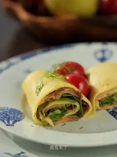 A salmon egg burrito