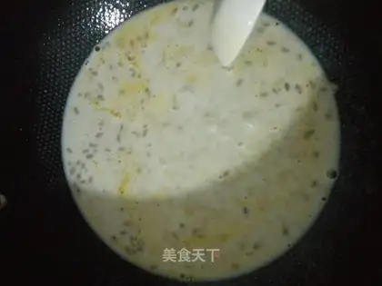 Milk oatmeal egg porridge