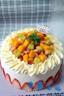 Fruit birthday cake