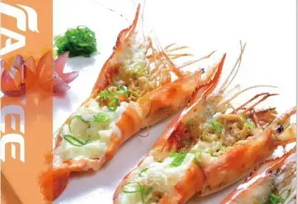 Cheese and shrimp and salad