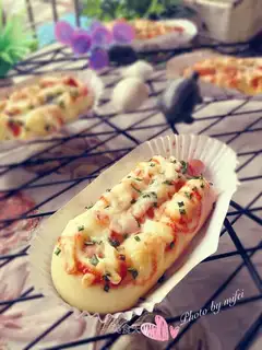 Onion cheese and sausage bread
