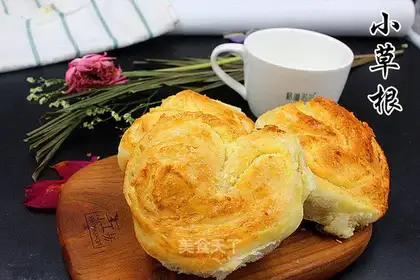 Heart-shaped coconut bread