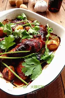 Three chowed chicken legs