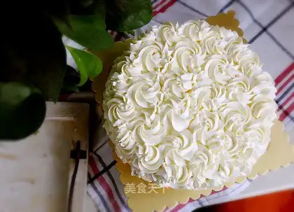 Rose cream cake